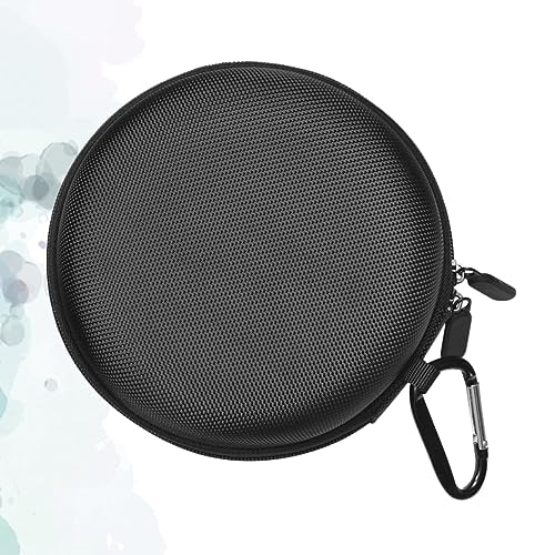 NUOBESTY Zippered Hard Storage Case for Headphones Earbud Pouch Compact for Earphones USB Cables Accessories Protective Black Case