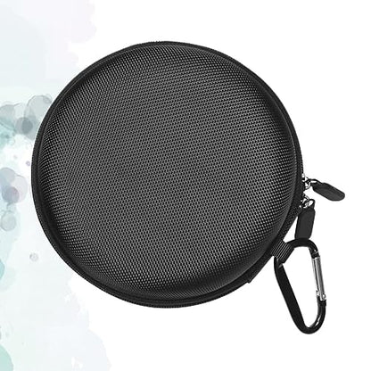 NUOBESTY Zippered Hard Storage Case for Headphones Earbud Pouch Compact for Earphones USB Cables Accessories Protective Black Case