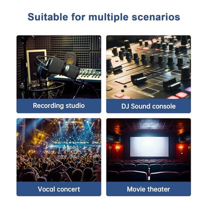 1.6 FT 1PACK 1/4 Inch TRS Stereo Y Splitter Insert Cable, Gold Plated Audiowave Series 6.35mm Male to Dual 6.35mm TS Male Mono Breakout Cable, Audio Cord - size: 1.6 FT