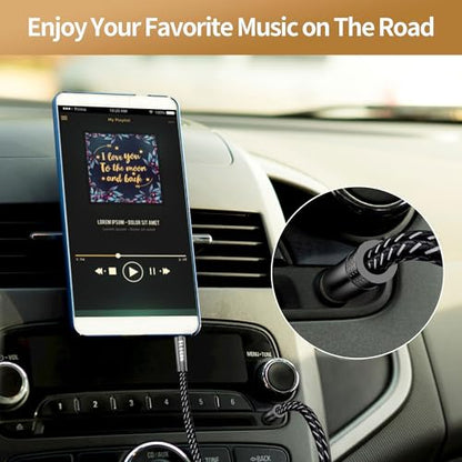 3.5mm AUX Cable 20 Ft (Hi-Fi Sound-Zinc Alloy Case-OD 3.5MM-Ultra Slim&Soft) Auxiliary Stereo Audio Cable Braided 1/8 inch 3.5 mm AUX Cord for Headphones,Car,Home Stereos, Speaker,Phones - size: 20FT-1PK, style: Straight to Straight