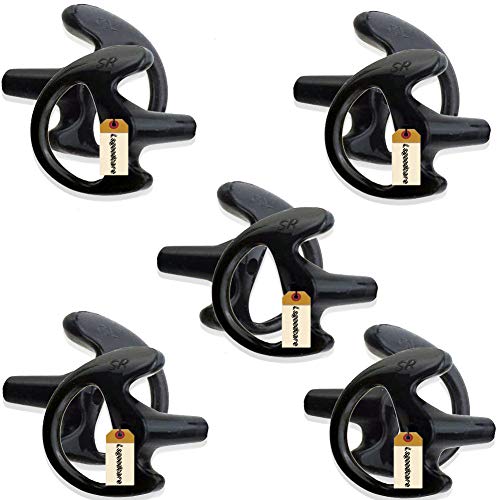 Replacement Earmold Earbud (Left and Right Ear) for Two Way Radio Acoustic Coil Tube Earpiece - Open Ear Insert Earmould Earbuds Black, Small, Soft Silicone Material, 5 Pairs, Lsgoodcare - size: Small Size-5Pack