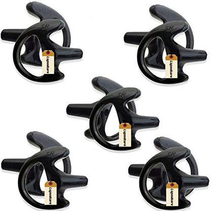 Replacement Earmold Earbud (Left and Right Ear) for Two Way Radio Acoustic Coil Tube Earpiece - Open Ear Insert Earmould Earbuds Black, Small, Soft Silicone Material, 5 Pairs, Lsgoodcare - size: Small Size-5Pack