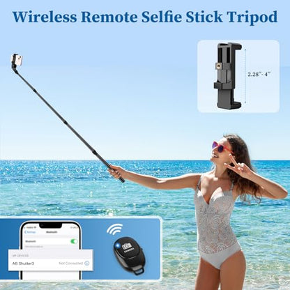 Phone Tripod Stand, 70" Selfie Stick Cell Phone Tripod with Remote | Phone Holder/Carry Bag, Aluminum Alloy Selfie Stick Tripods, Compatible with iPhone Samsung GoPro Smartphone - size: 70 Inch