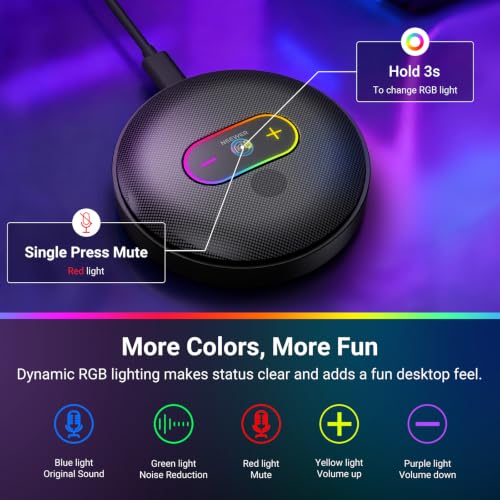 NEEWER UM04 USB Microphone AI Cancelling Desktop Omnidirectional Condenser - color: Black