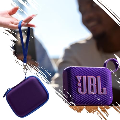 XANAD Hard Case Compatible with JBL Go 4 / GO 5 / Go 3 Ultra Speaker,Purple - color: Purple
