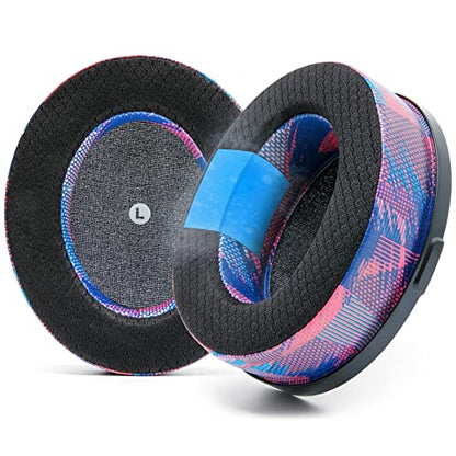 WC Freeze Penrose - Cooling Gel Earpads for Audeze Penrose & Mobius | Made by Wicked Cushions | Hybrid Fabric, Improved Durability, Thickness & Sound Isolation | Speed Racer - color: Speed Racer