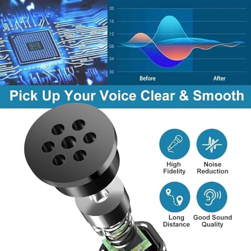 Drumstone USB Computer Microphone, Plug and Play Desktop PC Laptop Microphone with Mute Button and LED Indicator for Streaming, Podcasting, Recording, Gaming-Black