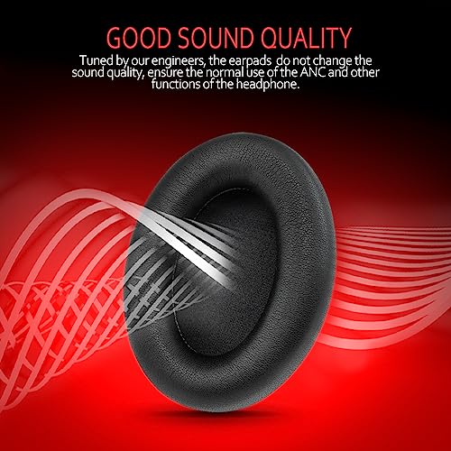Krone Kalpasmos Sony WH-1000XM3 Ear Pads, WH1000XM3 EarPads with Softer Protein Leather, Earpads Cushions Replacement for Sony XM3 (1000xm3) Headphones, Black - color: Black