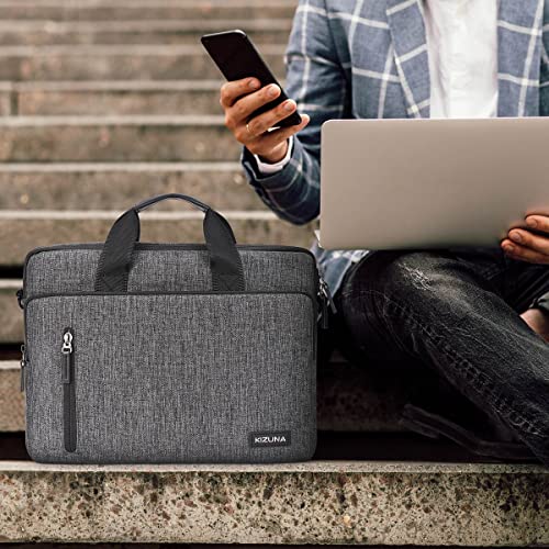 KIZUNA Laptop Bag Case 14 Inch Shoulder Sleeve Briefcase for 15" MacBook air M3 M2 2024/Lenovo Flex 14/14" HP EliteBook 840 G5/HP Pro 14 G3/Dell Latitude 7490/15" Surface Laptop 3, Grey - color: Grey, size: 14 Inch