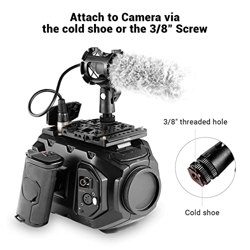 SmallRig Microphone Shock Mount Cold Shoe Pinch for Camera Shoe Boompole | Compatible with camera shoe mounts and boompoles