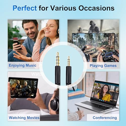 3.5mm to 2.5mm Audio Cable Replacement Cord for Bose Headphones Aux Wire | In-line Mic, Volume Control, Work for Bose NC700 QuietComfort Ultra 45 QC45 QC35II QC35 QC25 JBL Tune 720BT 660NC 670NC 770NC