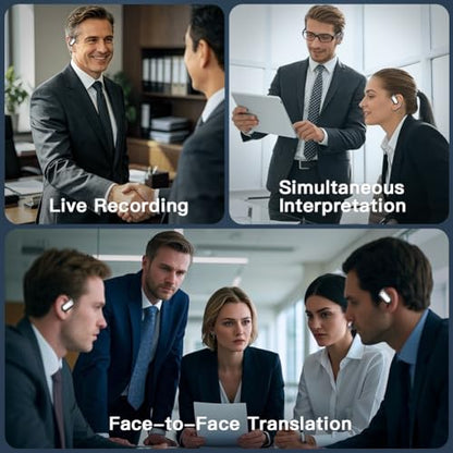 Hsility Translation Earbuds Real Time for Bluetooth Cellphone 168 Languages Translator Headphones for Travel Business Learning