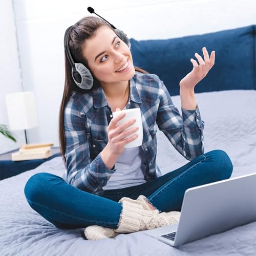 BBTO 200 Pieces Disposable Headphone Ear Cover Non-Woven Sanitary Earpad Covers for Most On Ear Headphones(S, 6.5 cm/ 2.5 Inch,White) - color: White, size: S (6.5 cm)