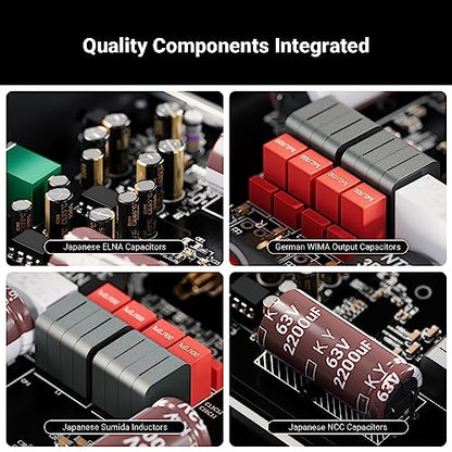 Fosi Audio Acrylic Amplifier Rack and V3 Stereo Amplifier Home Audio with 48V5A Power Supply