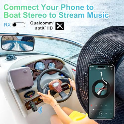 Bluetooth Transmitter Receiver, 2-in-1 V5.3 Wireless Adapter for Airplane, TV, PC, Gym, Switch. Supports up to 2 AirPods/Headphones. Audio Receiver for Car/Home Stereo,with AptX Low Latency & HD - color: Black
