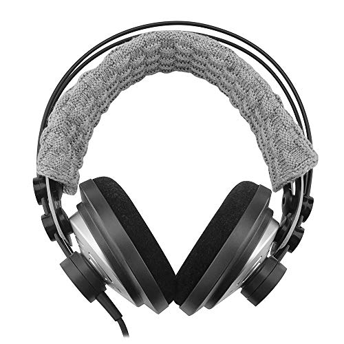 Geekria Large Knit Fabric Headband Pad Compatible with Logitech, Turtle Beach, Panasonic, AKG, Sennheiser, Sony Headphones, DIY Easy Install (Grey)