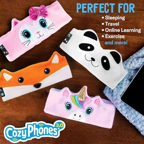 CozyPhones Toddler Headphones Wireless, Kids Bluetooth Earphones, Safe Volume - Wired School Headphones for Kids with 3.5 MM Jack and Travel Bag - Toddler Airplane Accessories for Boys & Girls - Fox - color: FOX WIRELESS
