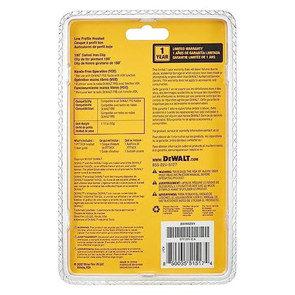 DEWALT DXFRSSV01 Covert Headset, FRS Radio Accessory, 2.5mm Jack, PTT and VOX, for DXFRS300 and DXFRS800, DXFRSSV1