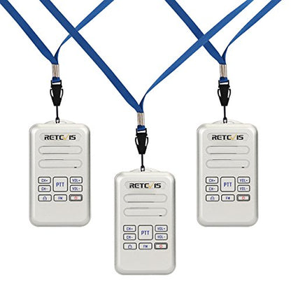 Retevis RT20 Wearable Walkie Talkie Small for Adults, Senior Elderly 3 Pack