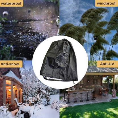 15 Inch Outdoor Powered Speaker Dust Cover - Heavy Duty, Waterproof, Sun Resistant - Fits Wall Mounted Speakers - Full Protection (15x13x22 Inch, Black) - size: 15x13x22 Inch