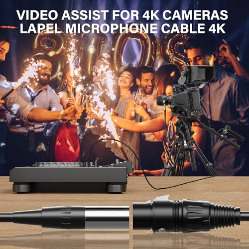 3 Pin Mini XLR Male to XLR Female Microphone Cable Adapter 1 Ft/2 Pack for Blackmagic Pocket Cinema Camera BMPCC Video Assist 4K Sharp 8K & C70, Pro Lapel Audio Replacement Cable - size: 1 FT, style: Male Mini XLR to Female XLR