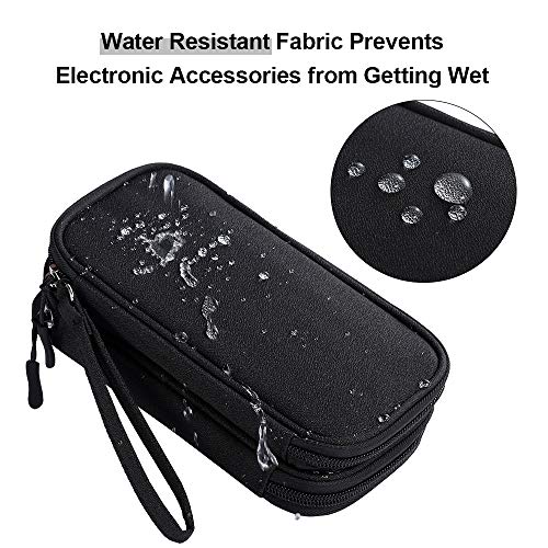 Travel Accessories Organizer Electronics Pouch for Keeping Cables in Order (Medium, Black)