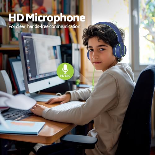 AILIHEN Kids Headphones Bulk 10-Pack for School Classroom with Mic, 93dB | Volume Limited K-12 On-Ear Durable Headset for Everyday Students Children, 3.5mm Jack for Chromebooks Tablets Laptop Computer - color: 10Pack