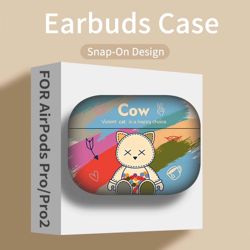 for AirPods Pro 2 Case (2023/2022/2019, 2nd/1st Gen), Compatible with AirPods Pro 2nd Generation (USB-C/Lightning Cable 2023, 2022, 2019, 2nd Gen, 1st Gen, USB-C) Earphone case