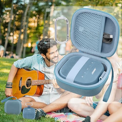 Aenllosi Case for Bose SoundLink Micro 2nd Gen Speaker, Blue Dusk | EVA case construction, Water-resistant design, Dust-resistant design, Protective case only - color: Blue Dusk, style: Hard Case for Bose SoundLink Micro 2nd Gen