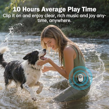 Divoom Itour-S Wearable Bluetooth Speaker, IP67 Clip-On, 10H Playtime,White | Waterproof, Dustproof, Travel, Work, Golf, Gift Idea & Outdoor Audio - color: White
