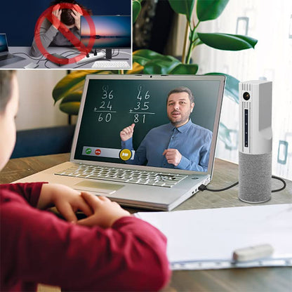 Conference Webcam w/Microphone&Speaker for HD 1080P Video Call, All-in-1 Ultra Wide-Angle 110° Camera, 19ft Voice Pickup, AI Noise-Cancel, USB Plug&Play&Power, Speakerphone&Cam Meeting System