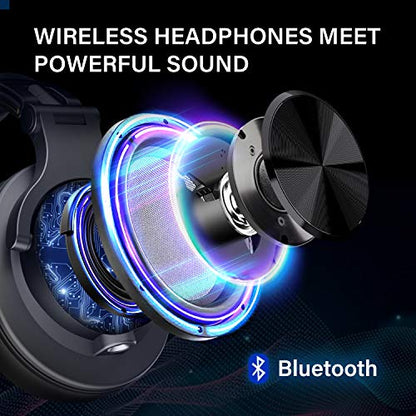 OneOdio Bluetooth Over Ear Headphones, Wireless Headphones w/ 72H Playtime, Hi-Res, for Computer Laptop PC Tablet - Gold