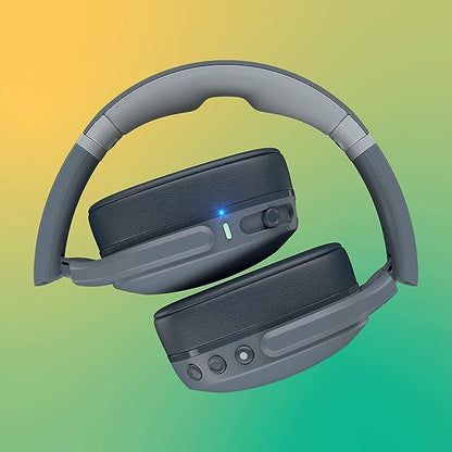 Skullcandy Crusher Evo Wireless Bluetooth Headphones with Extra USB-C Charging Cable, Multi-Sensory Bass, Noise Isolating Over-Ear Fit, 40 Hours Battery, Microphone for iPhone Android - Chill Grey - color: Chill Grey