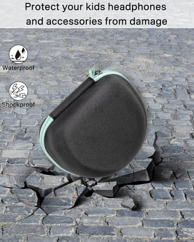 RAIACE Hard Travel Storage Case Compatible with iClever BTH12 / BTH26 / IMYB/JoySpark-T5 / Candy Bila BH03 Headphones, Protective Carrying Bag. (case only) - Black - color: Black