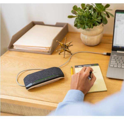 Poly Sync 10 USB Speakerphone (Plantronics) - Two-In-One Portable Speaker for Audio/Video Conference Calls & Music - USB Powered - Dual-Mic, Full-Duplex Audio - Works w/Teams (Certified), Zoom, & More