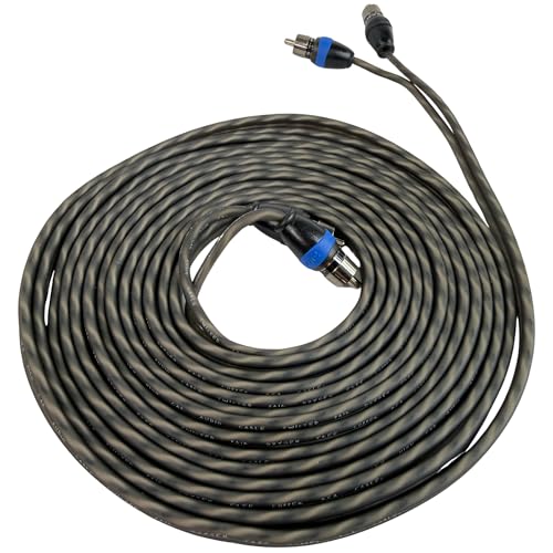 Sky High Car Audio 2 Channel Twisted 12 ft RCA Cables Coated 12' OFC - size: 12 Feet