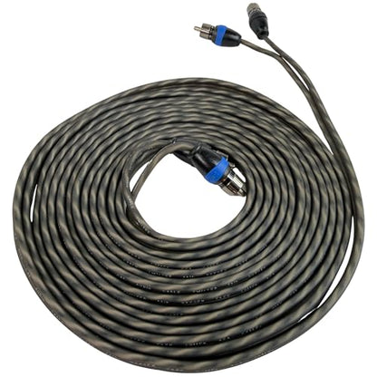 Sky High Car Audio 2 Channel Twisted 12 ft RCA Cables Coated 12' OFC - size: 12 Feet