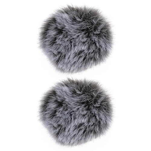 ECSiNG 2pcs Lavalier Microphone Furry Wind Muff Compatible with Diameter of 0.5-1.2cm Clip-on Lavalier Microphones (0.5cm) - size: 0.5-1.2cm