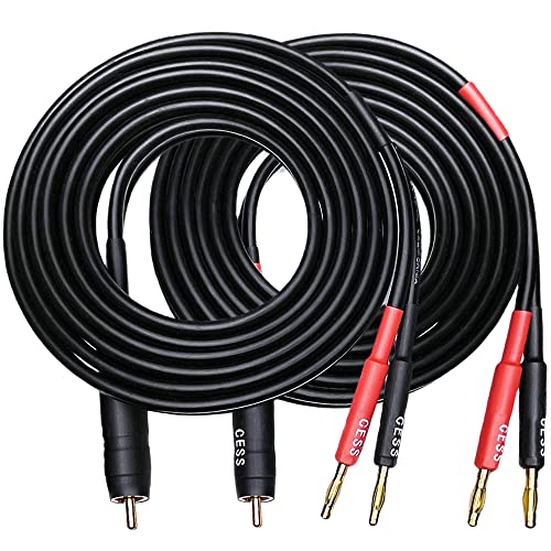 CNCESS RCA to Banana Plug Silicone Wire Speaker Cable (12AWG, 6 Feet) - size: 12AWG 6 Feet