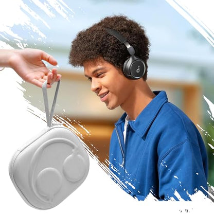 XANAD Hard Case for Bose QuietComfort, QC Ultra, QC 45, QC 35, QC45 SE, QC SE or Skullcandy Crusher Evo, Hesh ANC, Hesh Evo, Crusher ANC 2, Crusher, Riff 2 Noise Headphones (White) - color: Outer White+Inner White