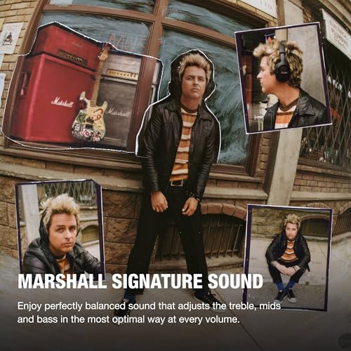 Marshall Monitor III A.N.C. Wireless Over-Ear Bluetooth Headphones - Active Noise Cancellation | 100+ Hr Playtime | Microphone for Calls | Lightweight, Foldable Design for Travel - Black - color: Black
