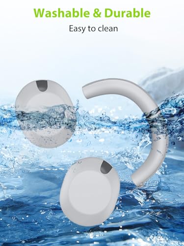 2-in-1 Silicone Protective Cover Set for Sony 1000X THE COLLEXION Headphones, Sweatproof Headband Cover + Integrated Ear Cups Protector (Ear Pads & Shell), Full Coverage(Gray) - color: Gray
