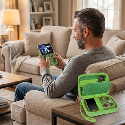 PAIYULE Travel Carrying Case for R36S RG353V RG353VS Handheld Game Console - color: Green, style: For R36s