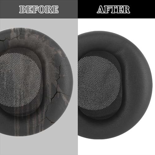 Aiivioll Replacement Ear Pads for Microsoft Surface 1/2 Headphones, Protein Leather Memory Sponge Ear Cushion Compatible Surface 1/2 Headphones，Headphone Accessories Ear Muff Repair Parts (Black) - color: Black