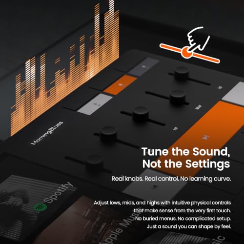 Music Hub C1 — Standalone 6" Touchscreen Music Streamer | DAC 384kHz/32bit, Physical 5-Band EQ, Vocal Remover, Wi-Fi 6 Bluetooth 5.3 — Phone-Free Control Center for Any Speaker System