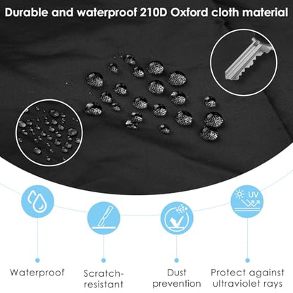 Speaker Cover, Outdoor Speaker Covers for PA/DJ Lightweight Powered Speaker, UV Protection Water Resistant Dustproof 210D Oxford Cloth Speaker Covers (2 PCS) (Black, 12 Inch) - size: 12 Inch