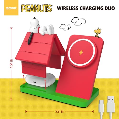 Peanuts Snoopy Wireless Charging Station- Red Dog House