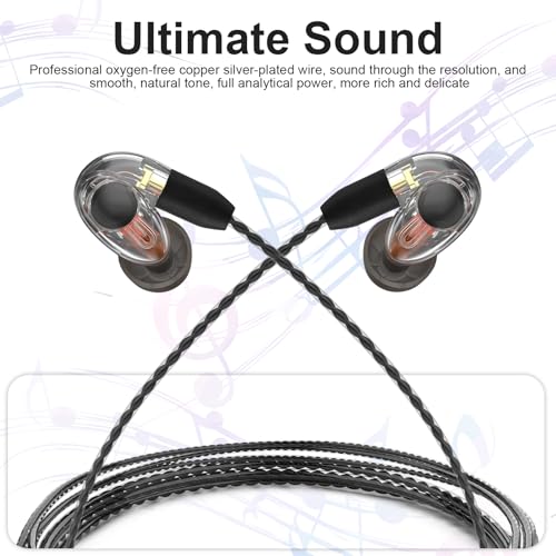 SE215 Cable Compatible with Shure SE215, SE215 PRO, SE315, SE425, SE425 PRO, SE535, SE846, AONIC 3, AONIC 4, AONIC 5 Earphone, MMCX Cable 3.5mm for PS4, PS5, Tablets, Laptops, Smartphones, 4ft