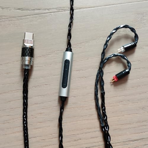USB Type-C to MMCX Headphone Cable, Built-in DAC Amp, Braided Audio Cable with Carrying Case (USB C to 0.78 2PIN) - size: USB C TO 0.78 2PIN