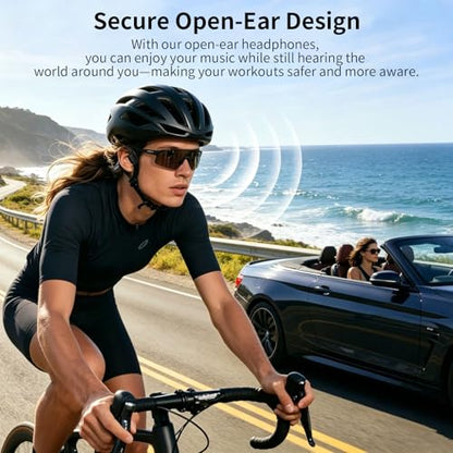 LOBKIN Bone Conduction & Air Conduction Headphones, IP68 Swimming Headphones, 32GB MP3 Open Ear Wireless Headphones with Bluetooth 6.1, ENC Noise Reduction for Swimming Sports Fitness